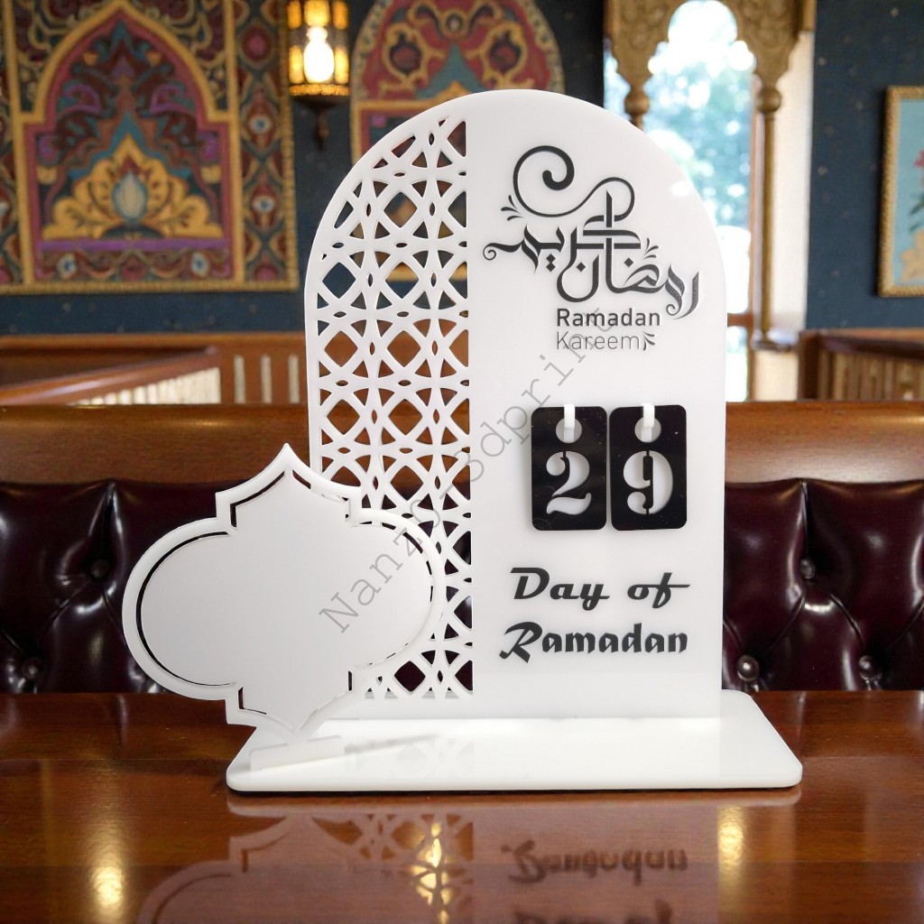 NEW Ramadhan Countdown Calendar Table Decor Hari Raya Lebaran Decorations 2026 Acrylic Eid Mubarak H