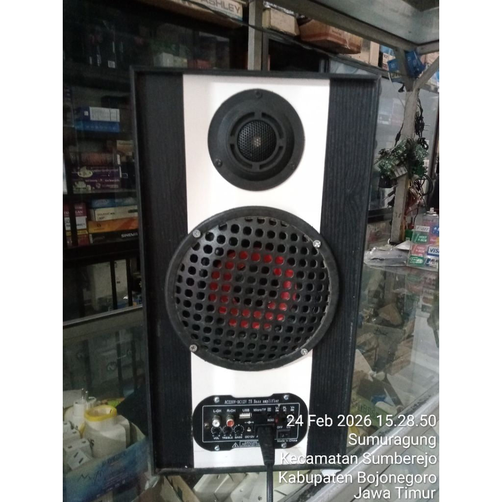 Sound Horeg Speaker Aktif  box + Power tinggi 45CM +spiker 6", Bloutooth ,USB,micro SD, Radio Cuci g