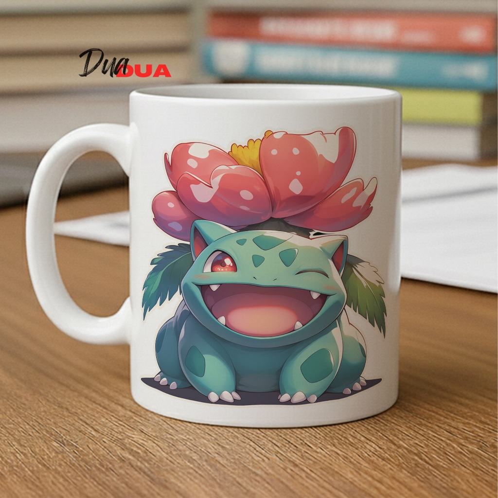 Mug Bulbasaur Flower Pokemon Coffee Mug Suitable for Gifts