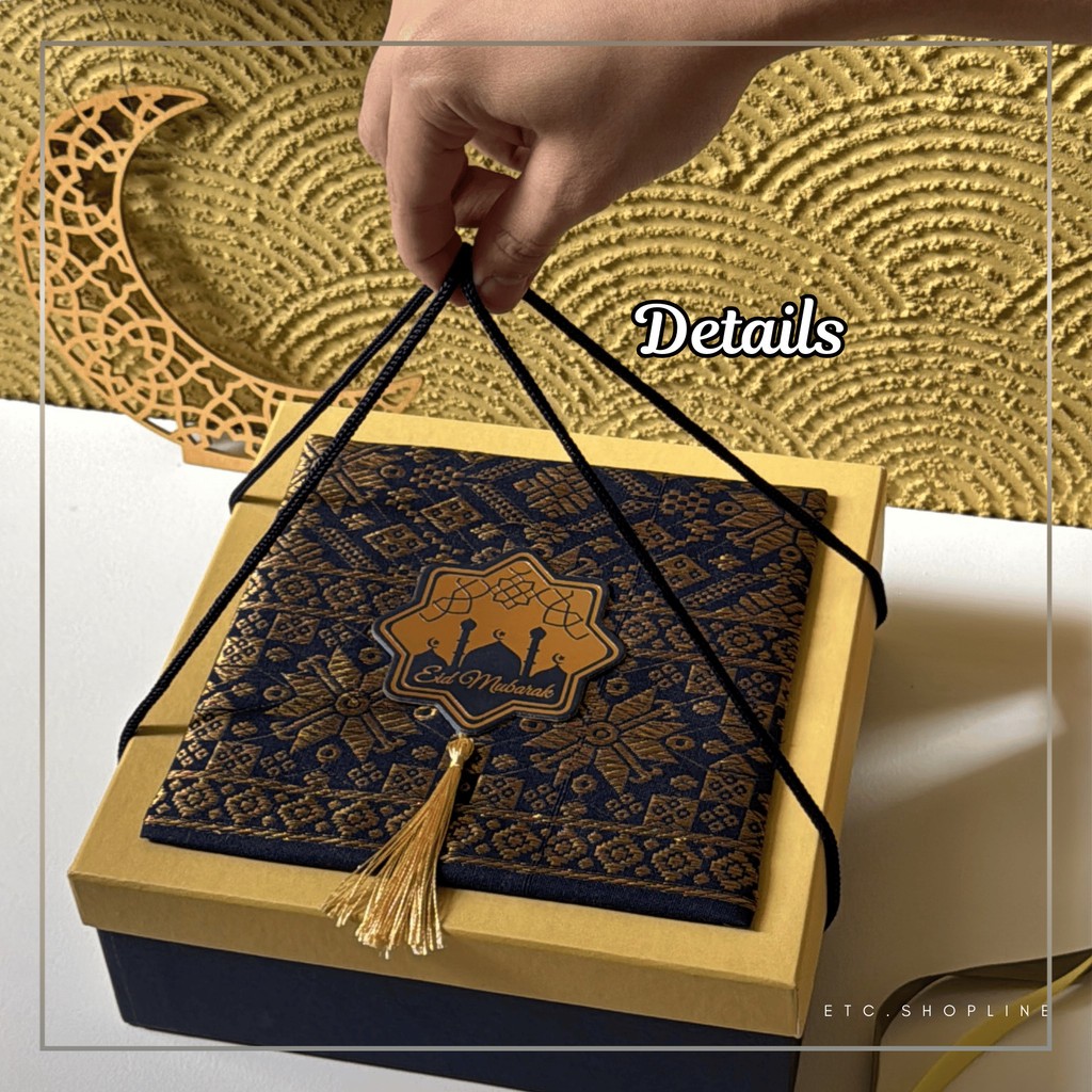 PAKET LUAR KOTA Box Songket Standar 22x22x8cm | Kotak Kue Hamper Idul Fitri / Box Lamaran