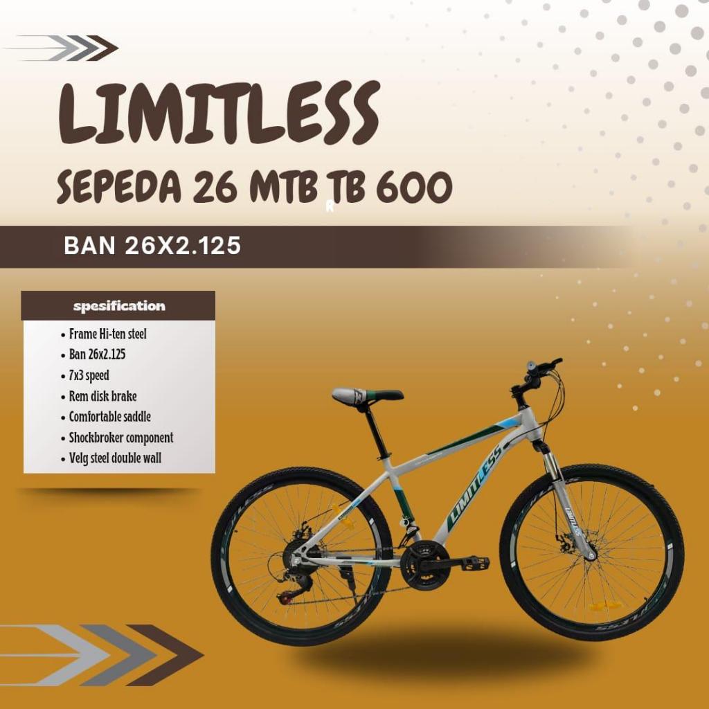 Sepeda Gunung 26 MTB TB 600 BAN 26 X 2,125 Limitless