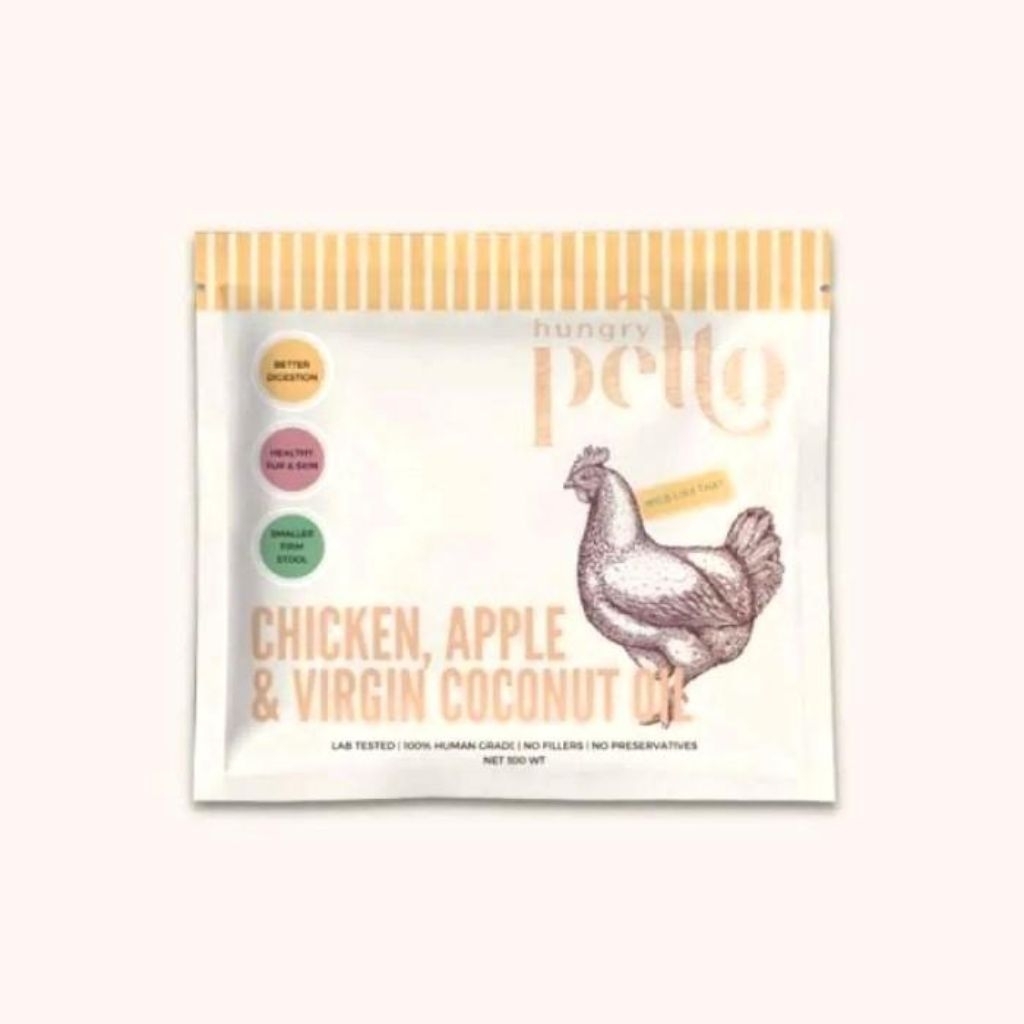 Hungry Petto 500g - CHICKEN, APPLE & VIRGIN COCONUT OIL Raw Dog Food