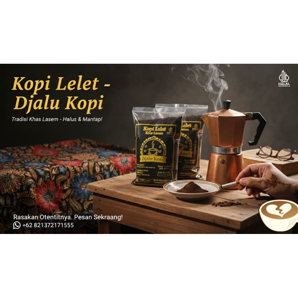 KOPI LELET KHAS LASEM|DJALU KOPI 200 GRAM