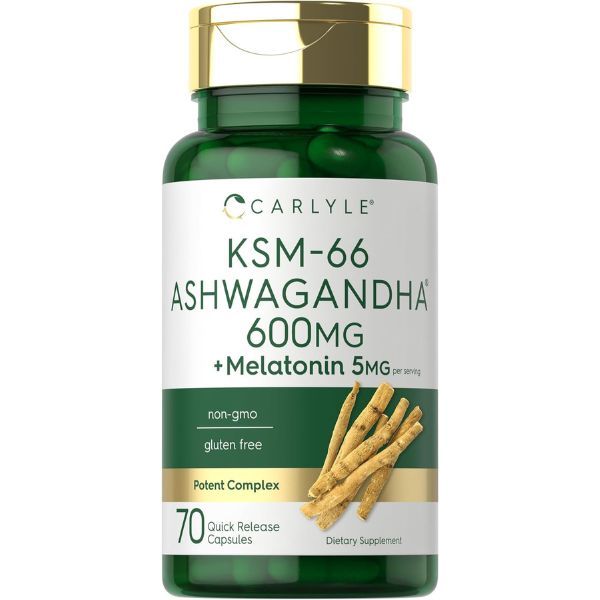 Carlyle KSM-66 Ashwagandha Complex + Mela 70 Capsules