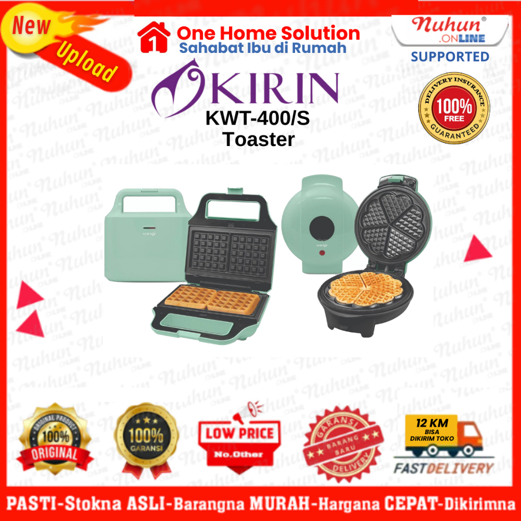 KIRIN KWT-400S Pemanggang Waffle Kotak - Toaster Waffle Kirin