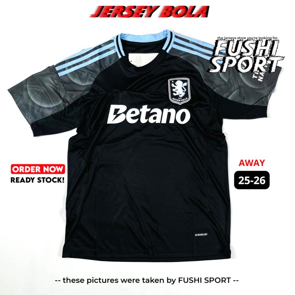 Jersey Baju Bola 2025 2026 Aston Villa Away Full Patch NEW