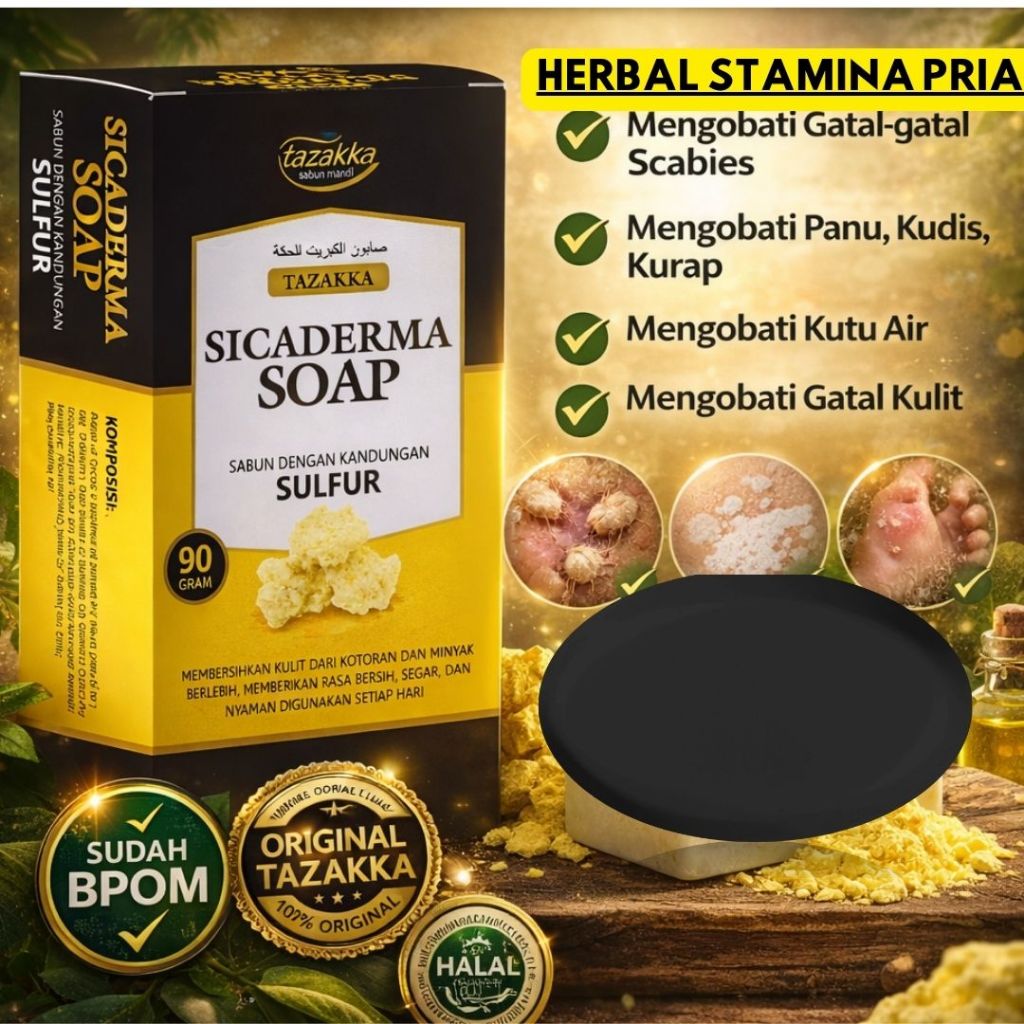 Obat Herbal Sabun Sicaderma Shoap Sabun Gatal Skabies Bagus Untuk Mengobati Kudis Kurap Panu Gatal K