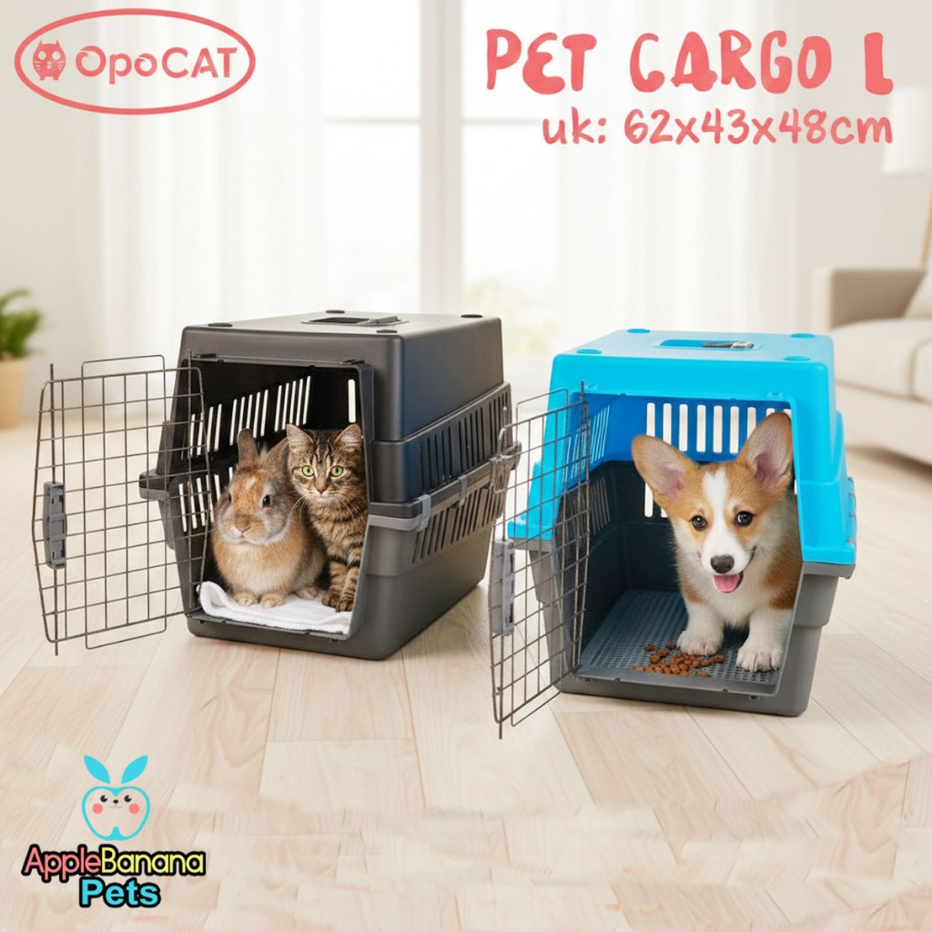 Opo Cat - Pet cargo Large Kandang Kucing hewan Pet carrier termasuk Tray ukuran Jumbo voyager pet ca