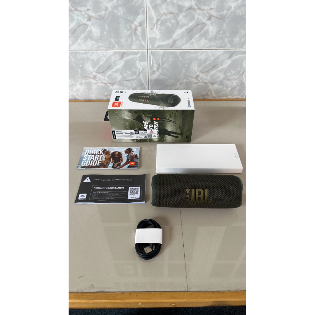 JBL Flip 6 Original Fullset Green New
