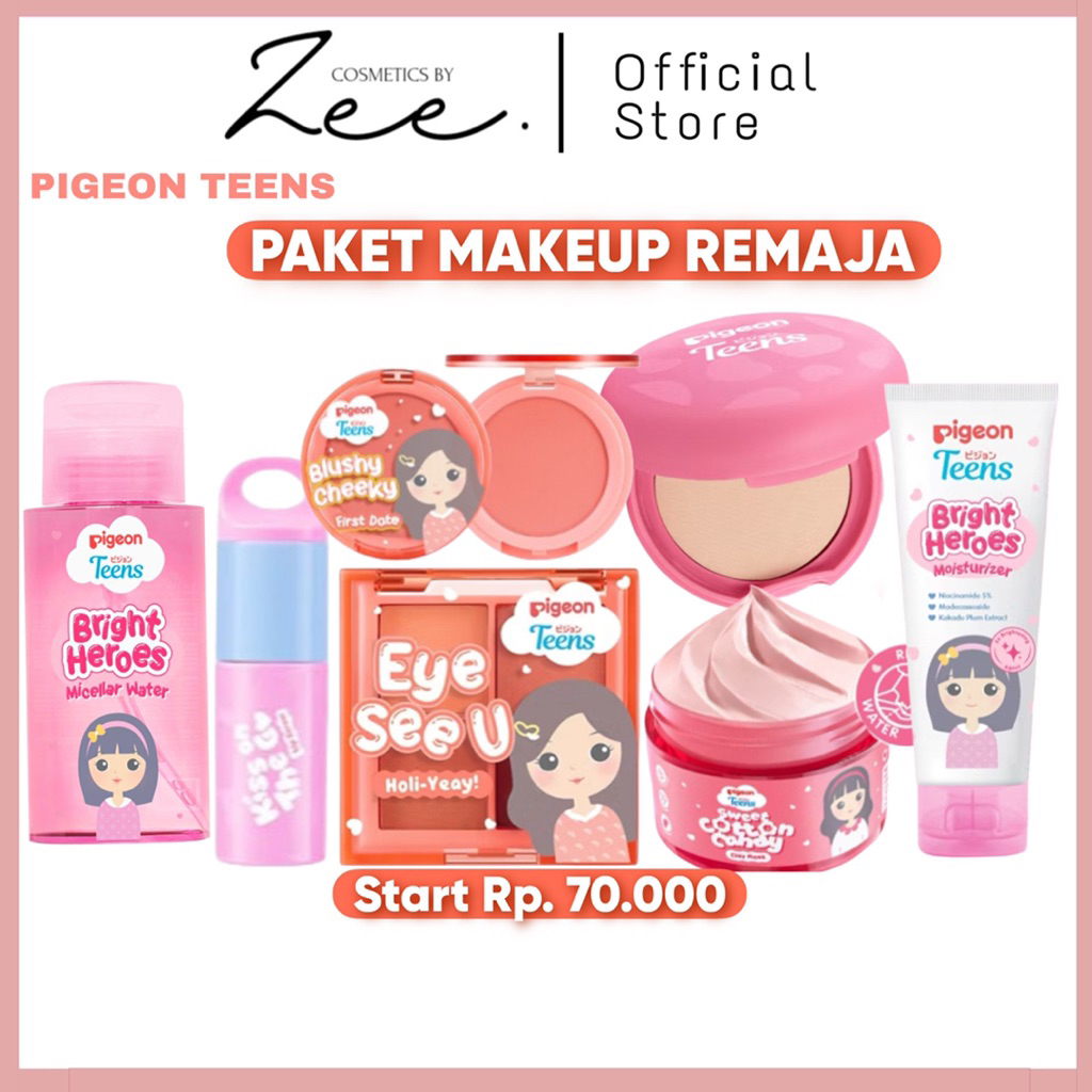 Pigeon Teens Paket Makeup untuk remaja - Pigeon Teens paket Lengkap - ORIGINAL - BPOM