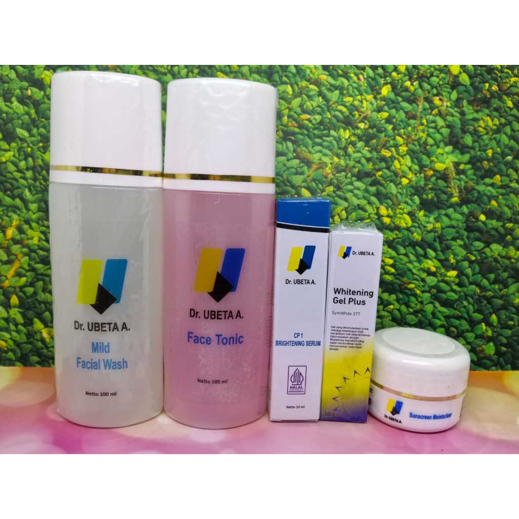 PAKET WHITENING PLUS Dr. UBETA A. Pemutih Aman dg  SymWhite 377, Tranexamic acid, Alpha Arbutin, Nia