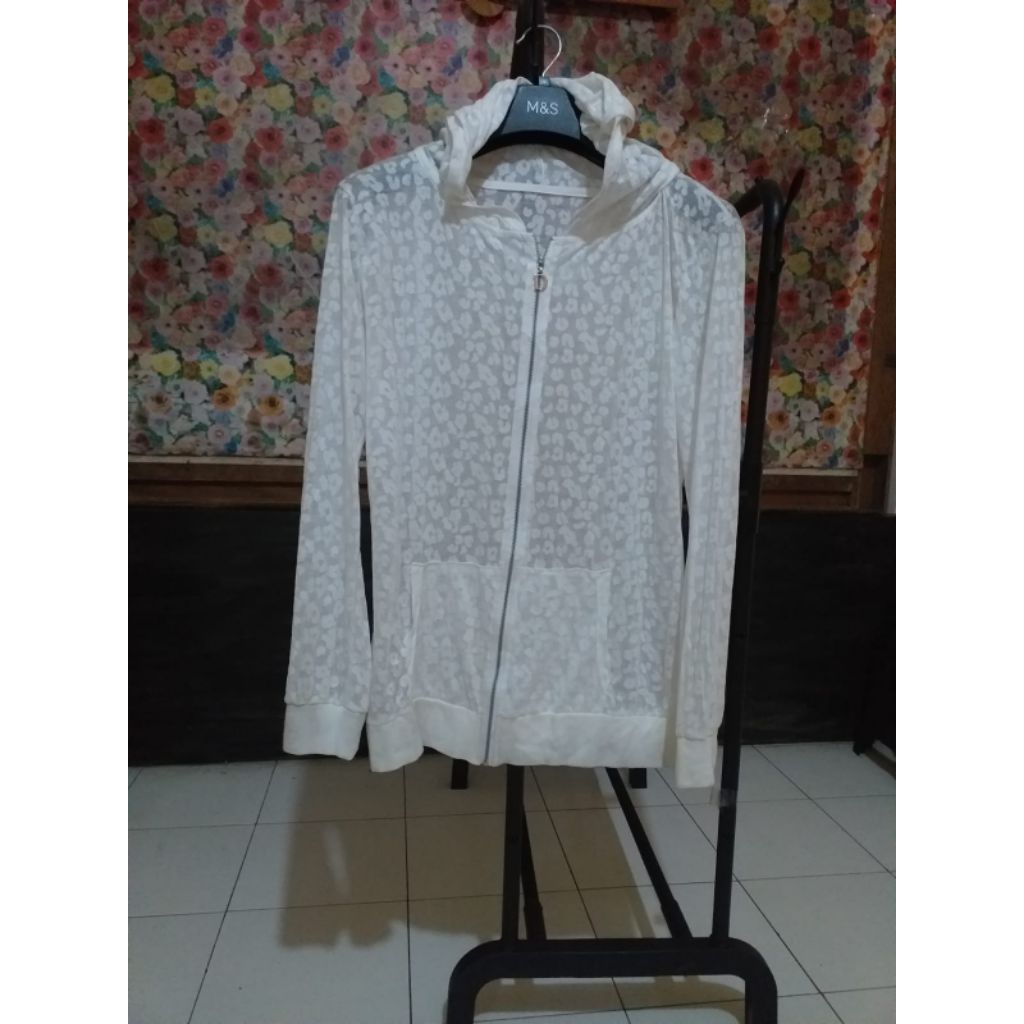 GY-CB WHITE RUNNING JACKET HOODIE " D "