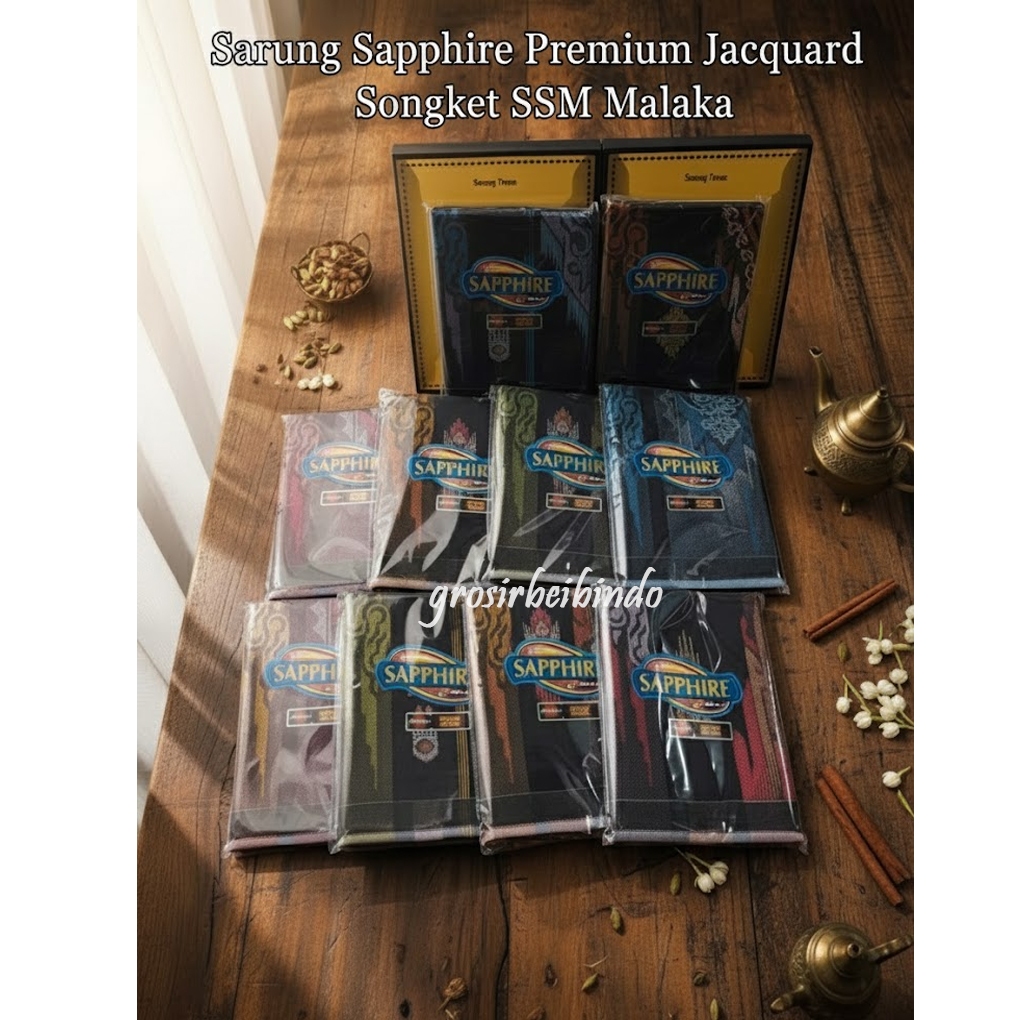Sarung Sapphire Premium Jacquard Songket SSM Malaka