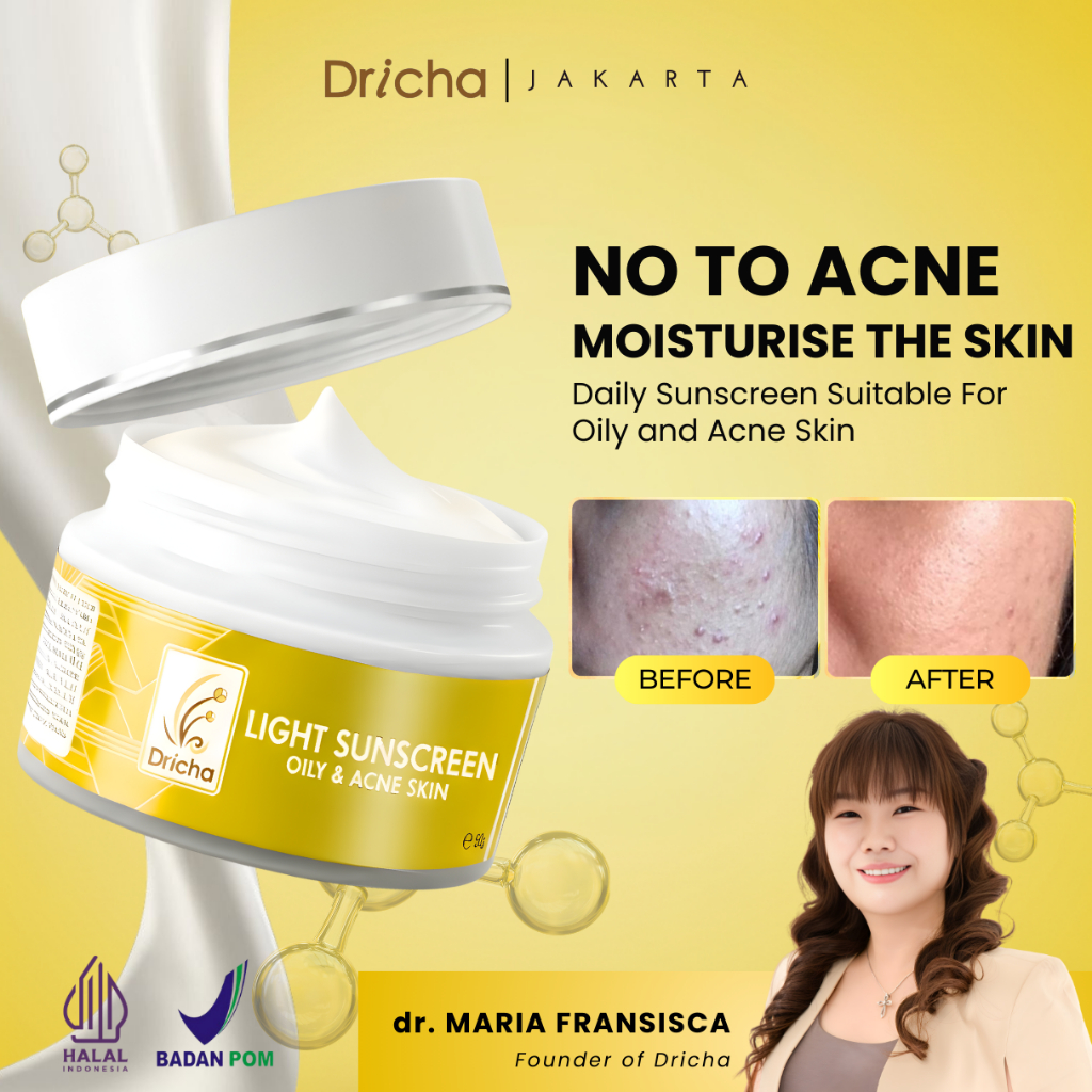 Dricha Light Sunscreen (All skin type dan Acne skin)