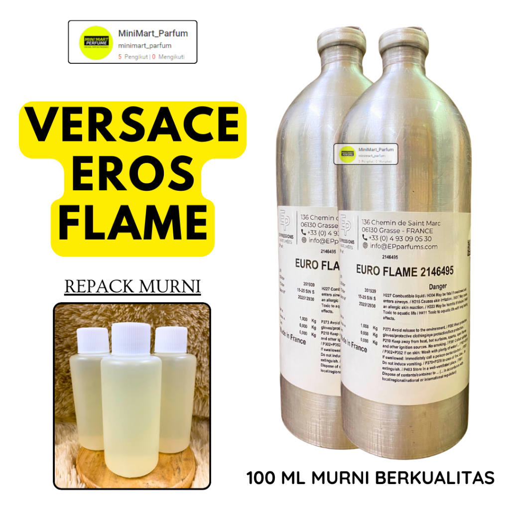 Bibit Parfum EURO FLAME Repack 100 ML MURNI EXPRESSIONS Eros
