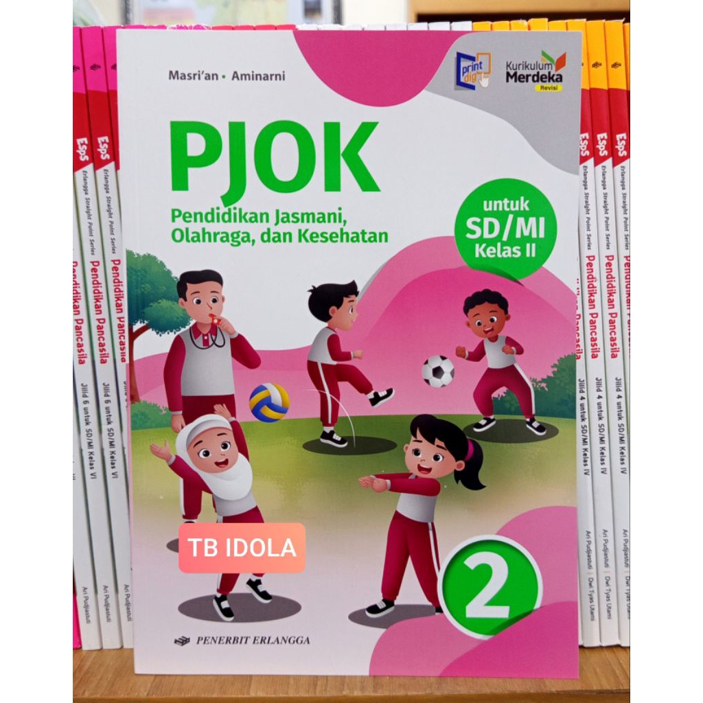 Buku PJOK Kelas 2 SD Kurikulum Merdeka Revisi Erlangga
