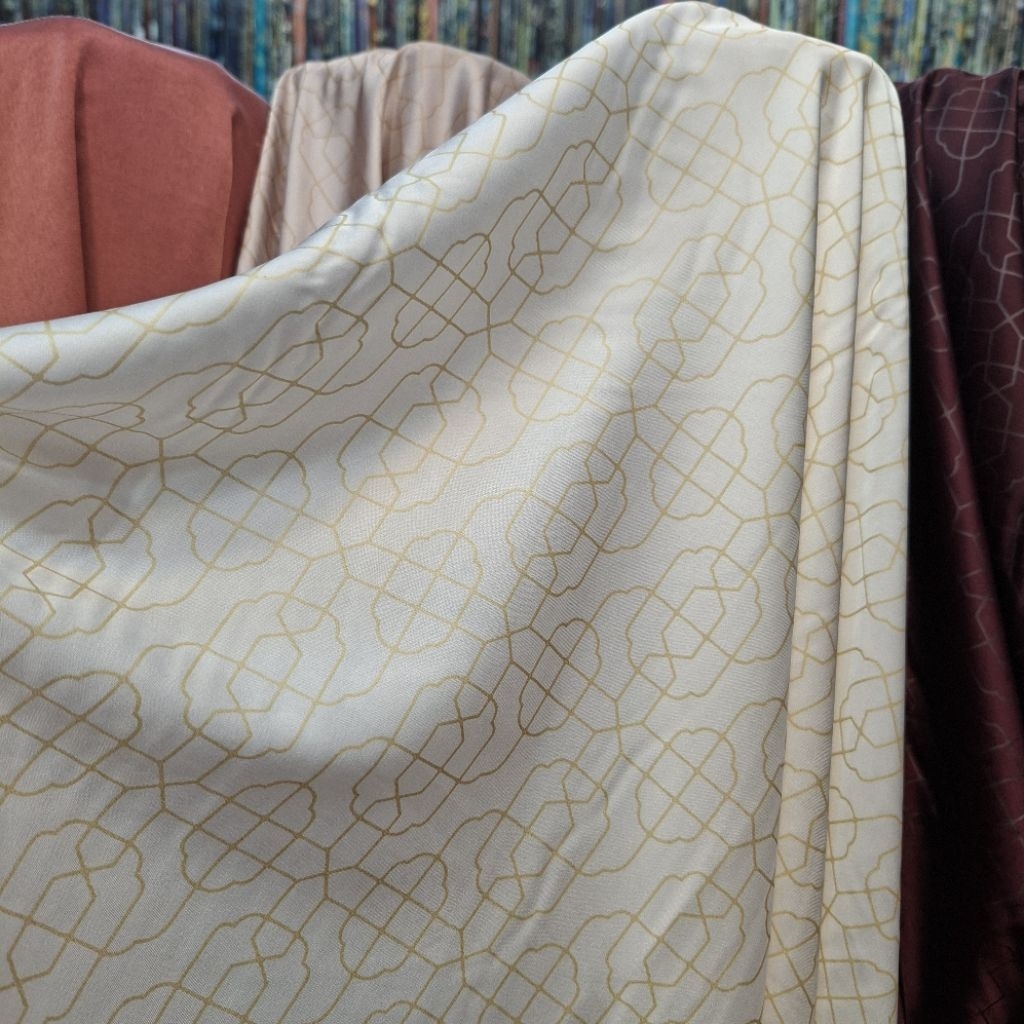 Kain Satin Armany  Jaguar Motif Kotak Terbaru