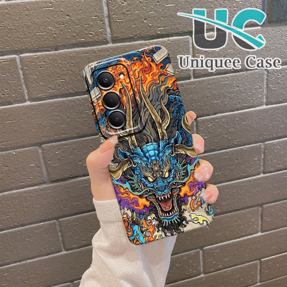Softcase Pro Camera Xiaomi Redmi 15 4G / 15 5G 2025 - Motif Case Dragon - Silicone Case Xiaomi Redmi