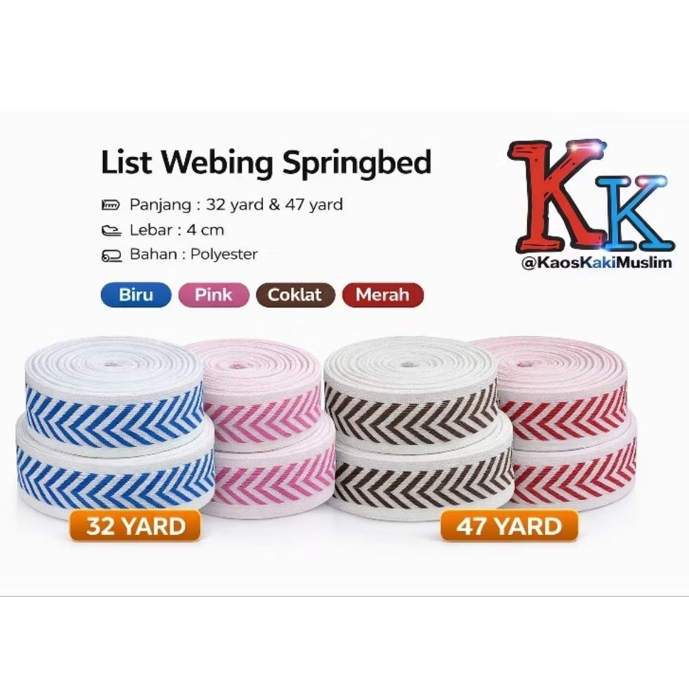 LIST BISBAND WEBING SPRINGBED MOTIF PANAH PINGGIR KASUR LIS SPRING BED  / TALI WEBING