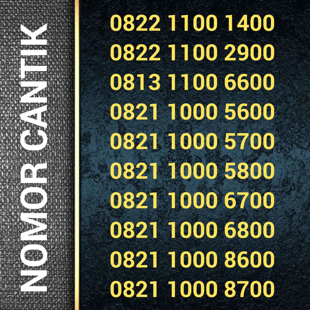 Kartu Perdana SIMPATI - Nomor Cantik Ribuan - 0822 1100 1400 0822 1100 2900 0813 1100 6600 0821 1000