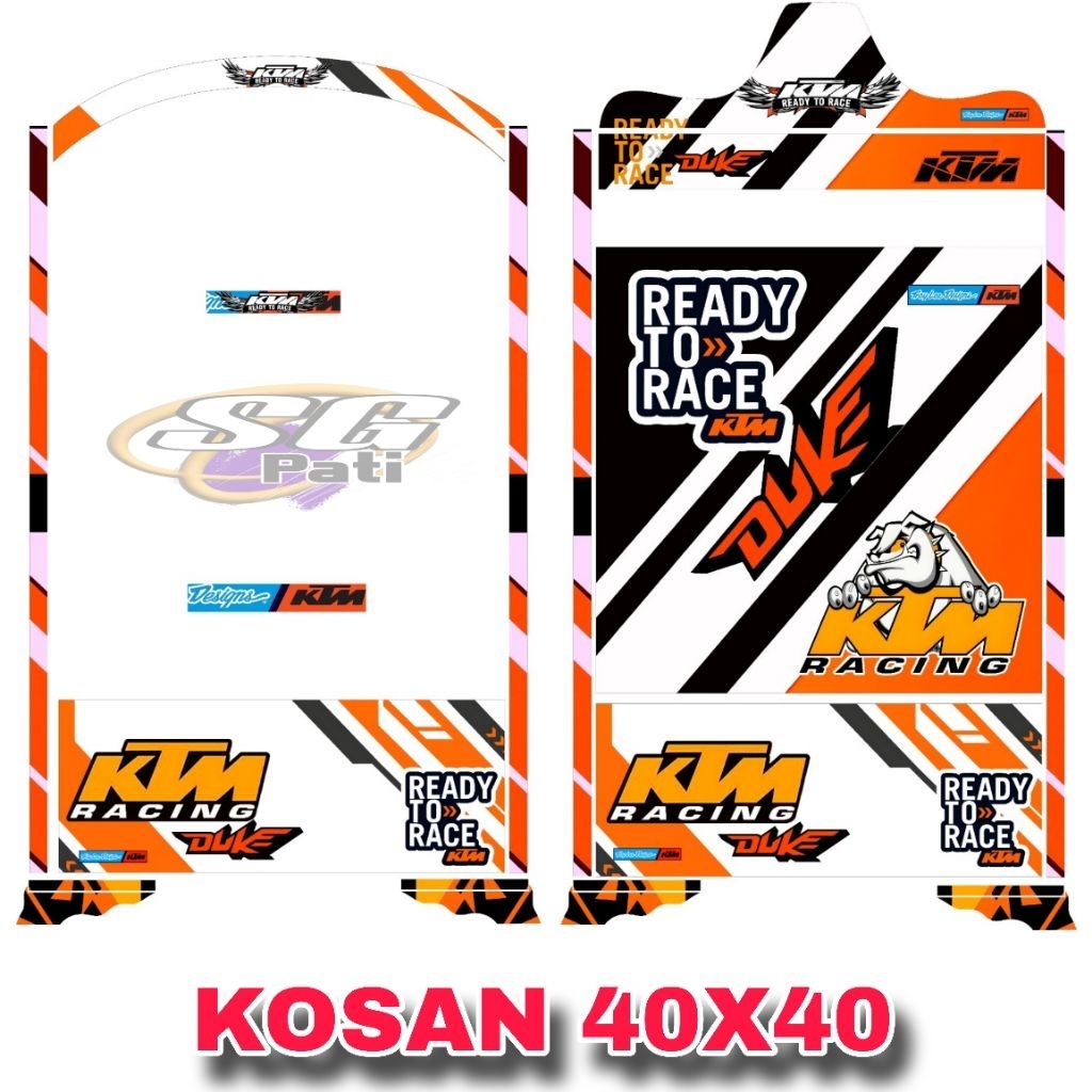 STIKER DECAL SANGKAR KOSAN UKURAN 40X40
