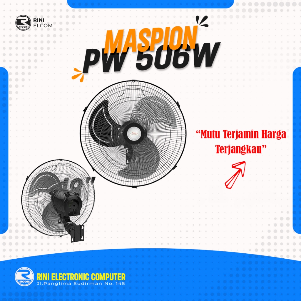 Wall Fan Maspion PW 506 W PW506W
