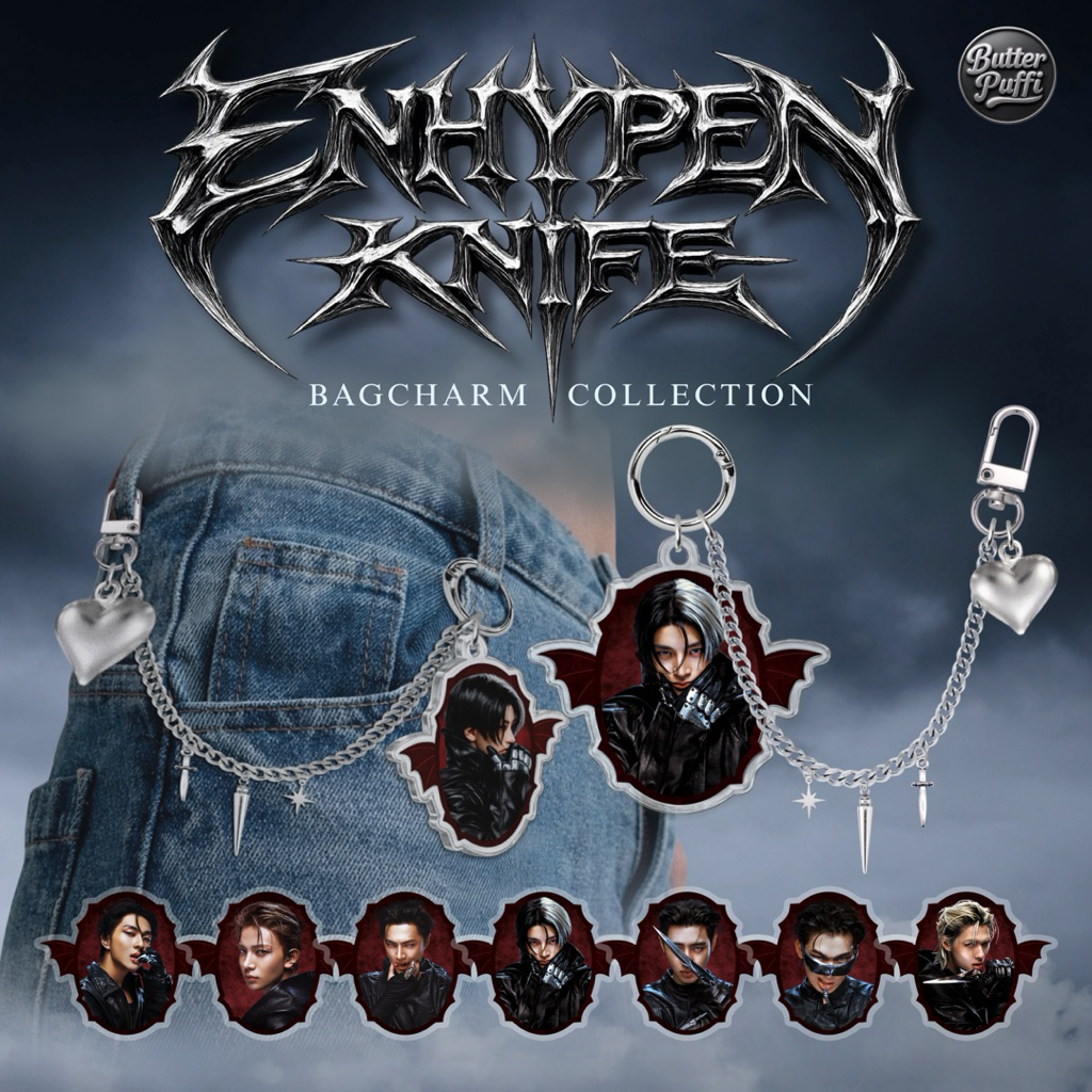 ENHYPEN Knife Bagcharm Fanmade / Keychain / Gantungan Tas K-Pop