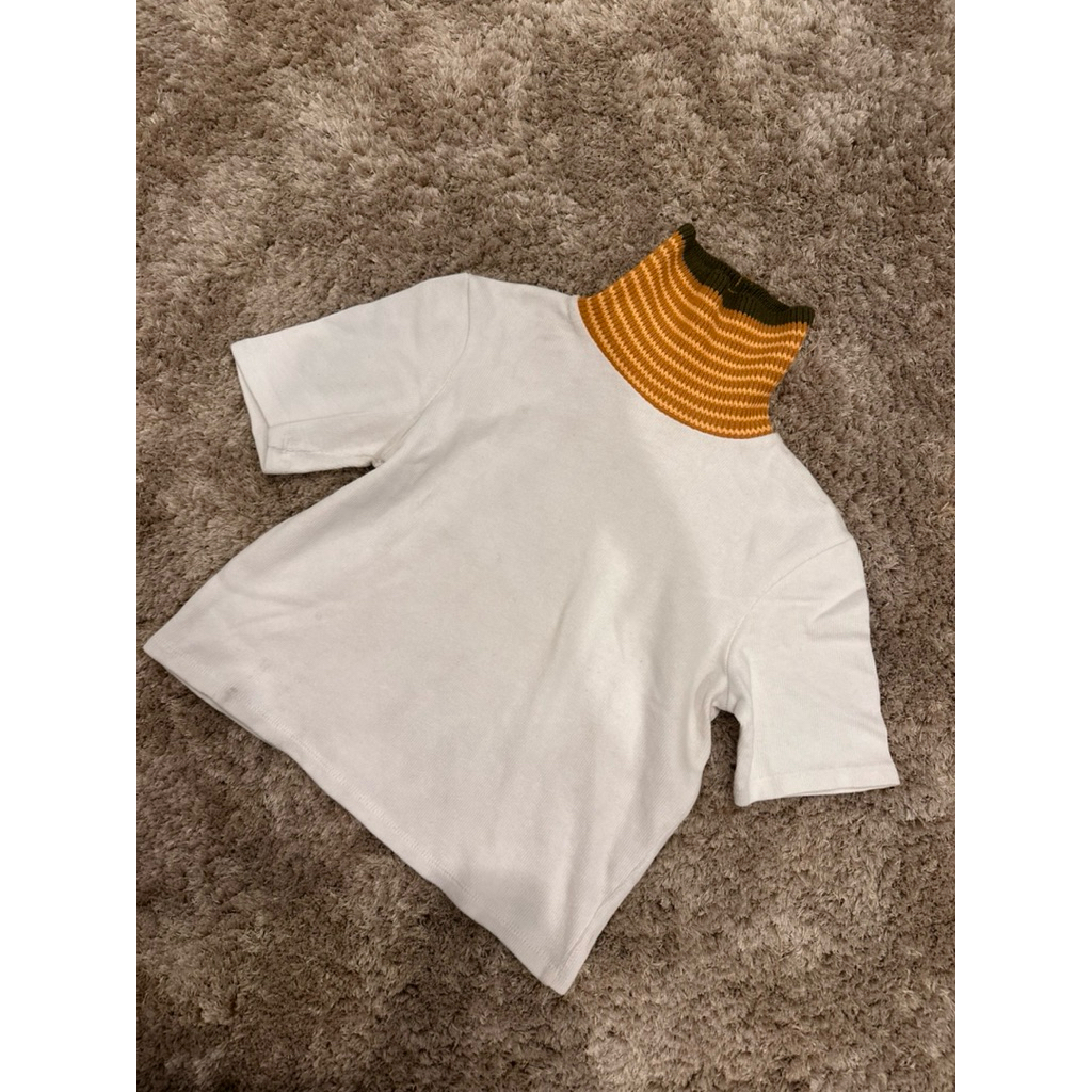 Zara Brand Contrast Knit Turtleneck top (Preloved)