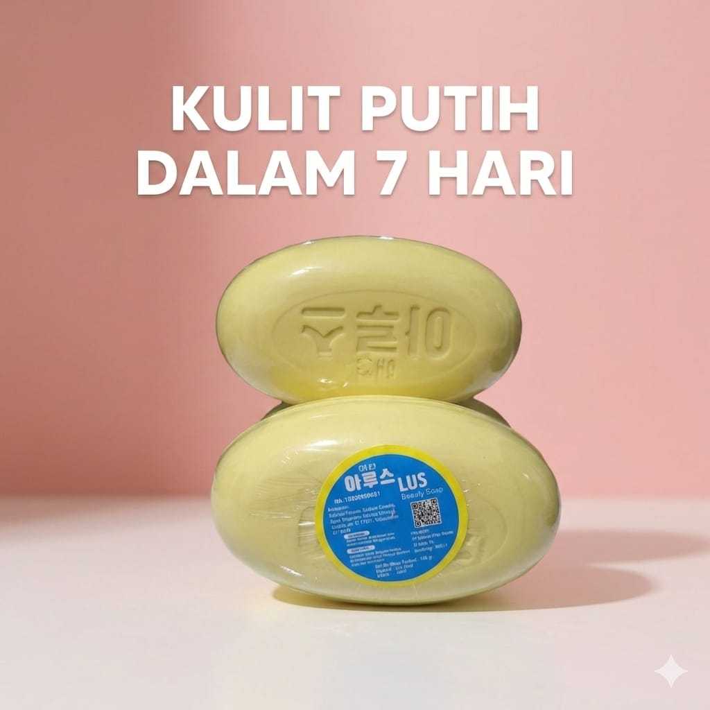 Sabun Batang Korea Pemutih Badan Wajah Vit C AHA Glycerin BPOM