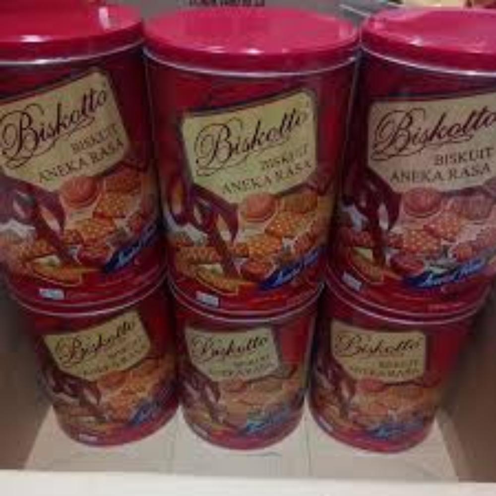 [ BEST SELLER ] BISKOTTO Biskuit Aneka Rasa Assortment Kemasan Kaleng 600gr Snack Lebaran Hampers
