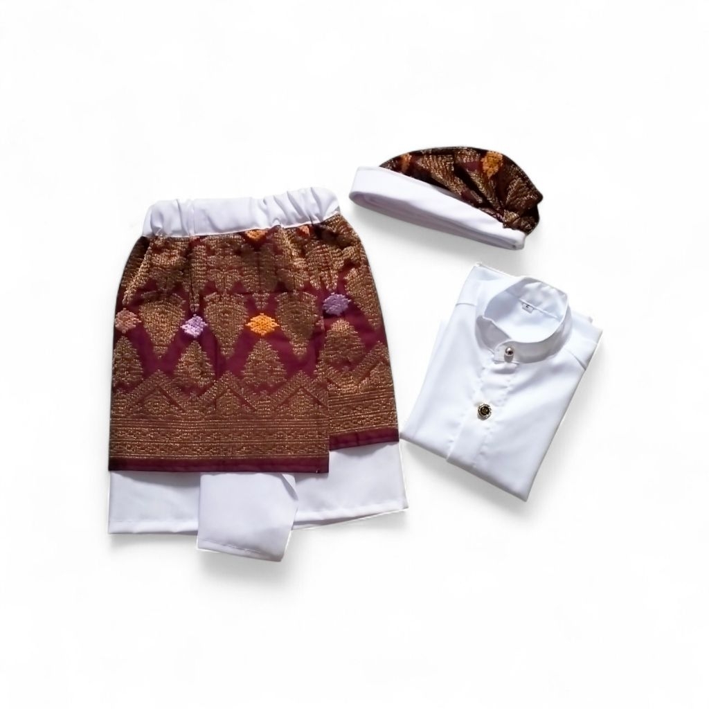 Setelan baju adat Bali anak laki laki/pakaian adat Bali anak
