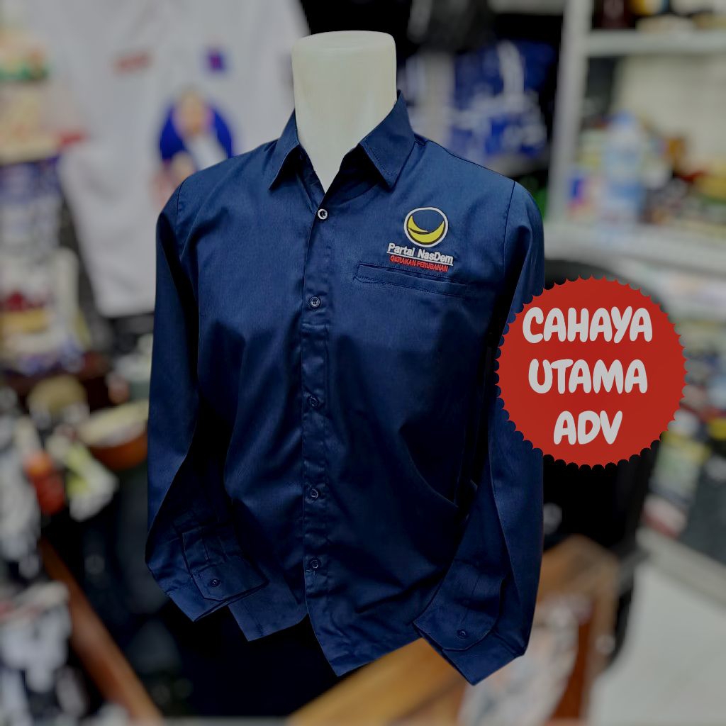 KEMEJA PARTAI NASDEM KANTONG  SATU / Seragam partai Nasdem