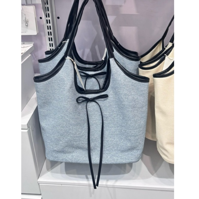 Qyounger Tas wanita blue white totebag OHSOME