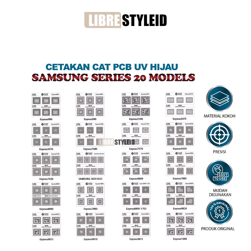 JITONGXUE original cetakan cat PCB UV hijau Samsung – Cetakan PCB UV hijau JITONGXUE GS01 untuk Sams