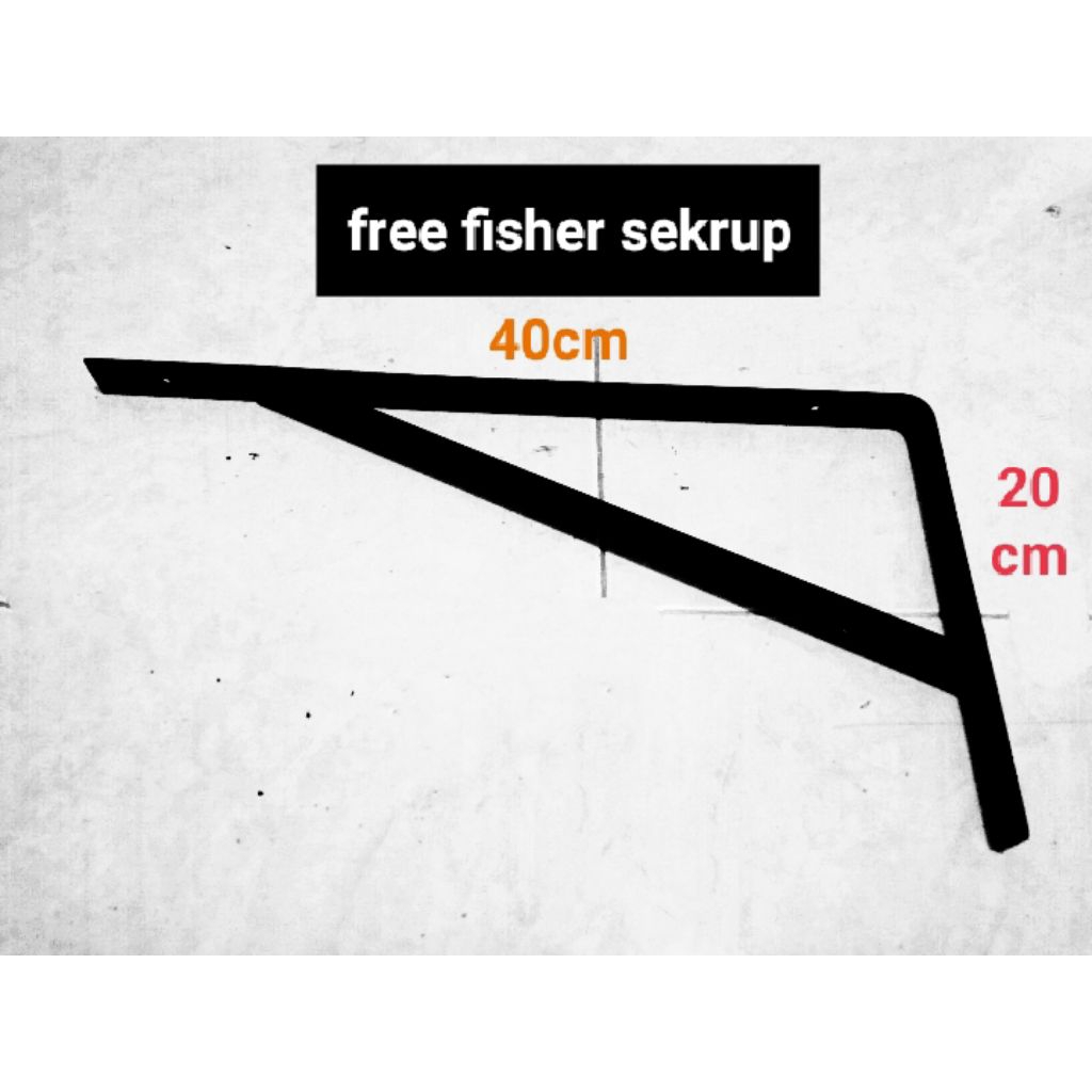 rak siku penyangga rak dinding(1pcs) siku serbaguna 20x40cm