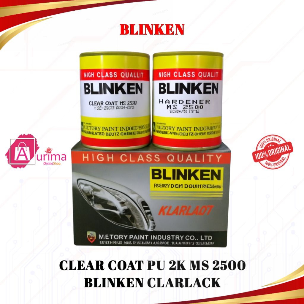 CLEAR COAT BLINKEN KLARLACK PU 2K CLEAR MS 2500 GLOSS CAT PERNIS CAT FINISHING ELEGAN UNTUK MOBIL DA