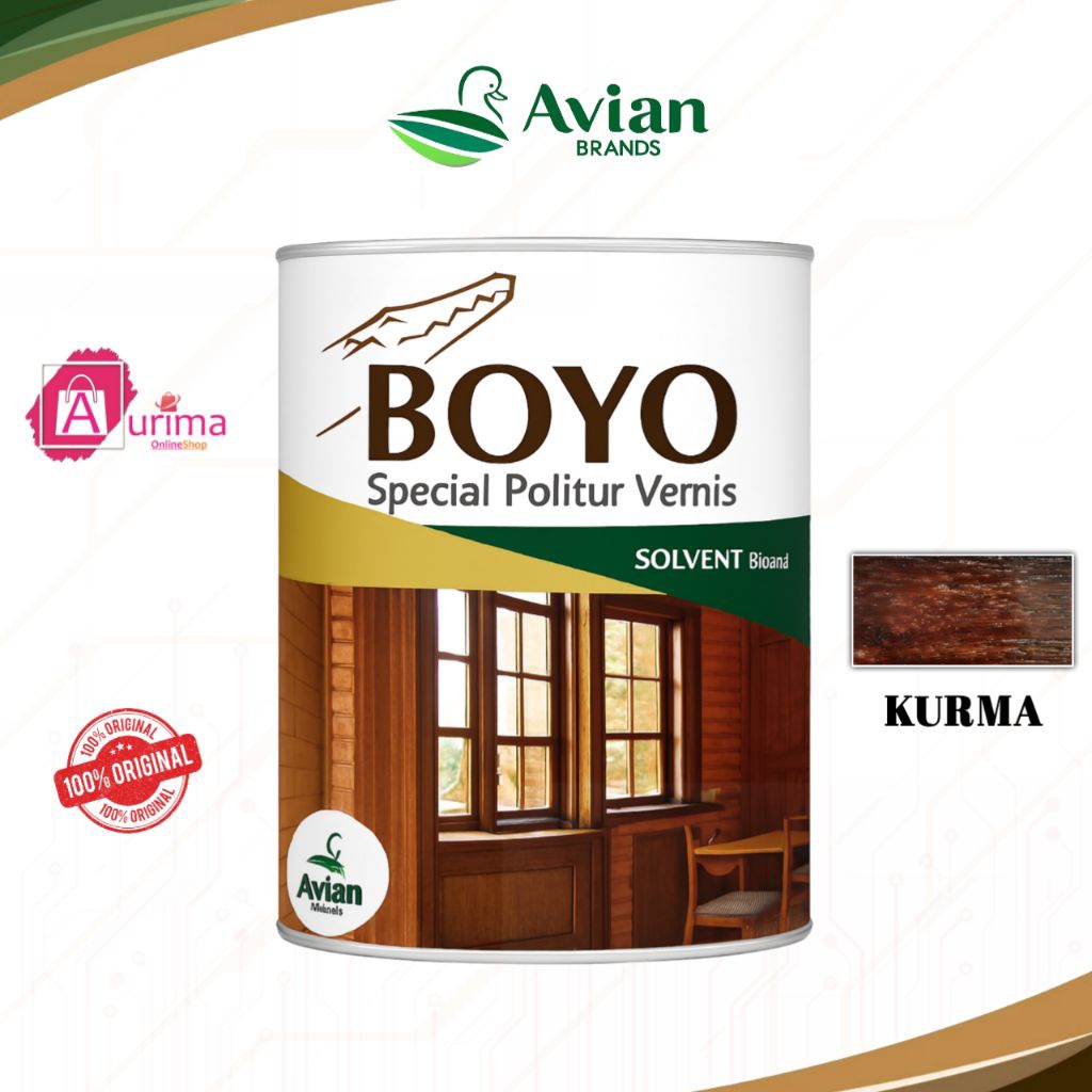CAT PERNIS POLITUR KAYU BOYO SPECIAL POLITUR VERNIS KURMA - CAT POLITUR SOLVENT BASE CAT FINISHING K