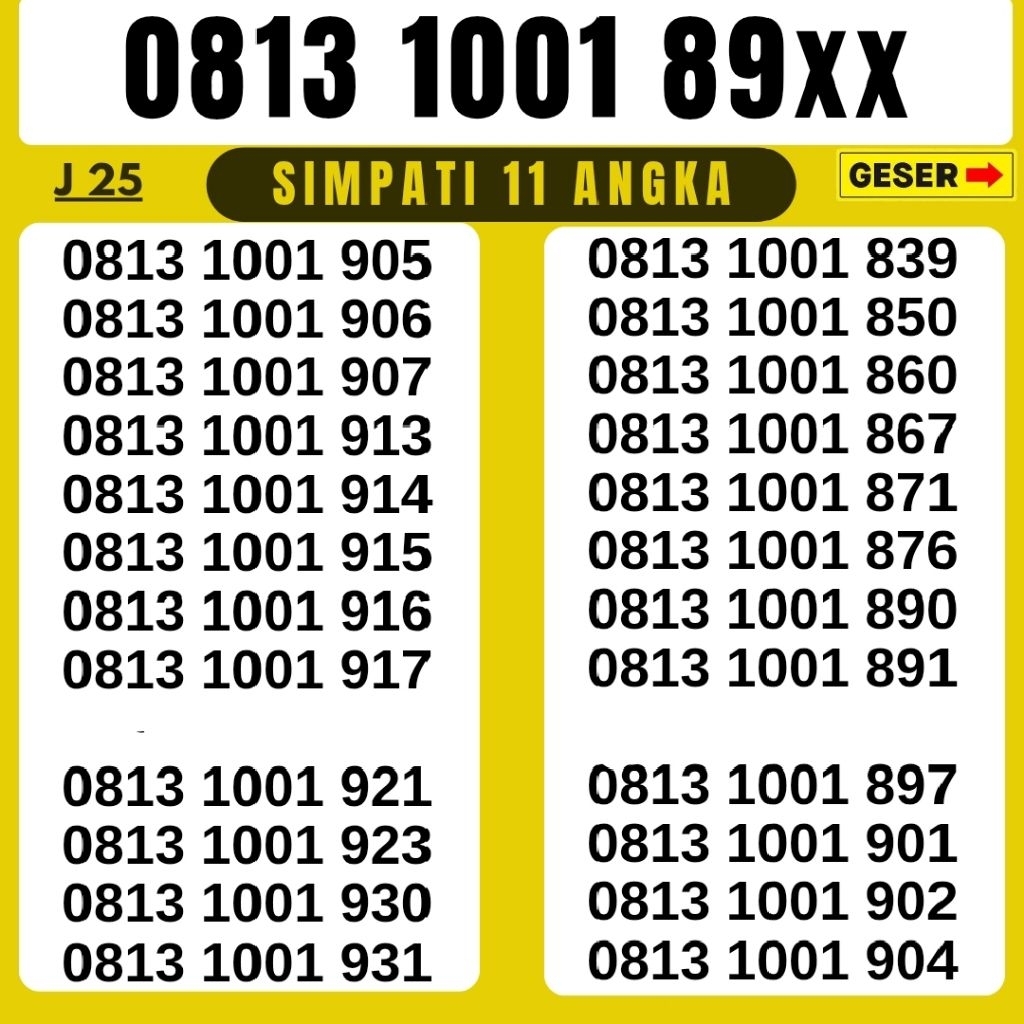 11 Digit Bonus Kuota Nomor Cantik Telkomsel Tahun 1001 Abab Kartu Perdana Telkomsel Tsel Red Telkoms