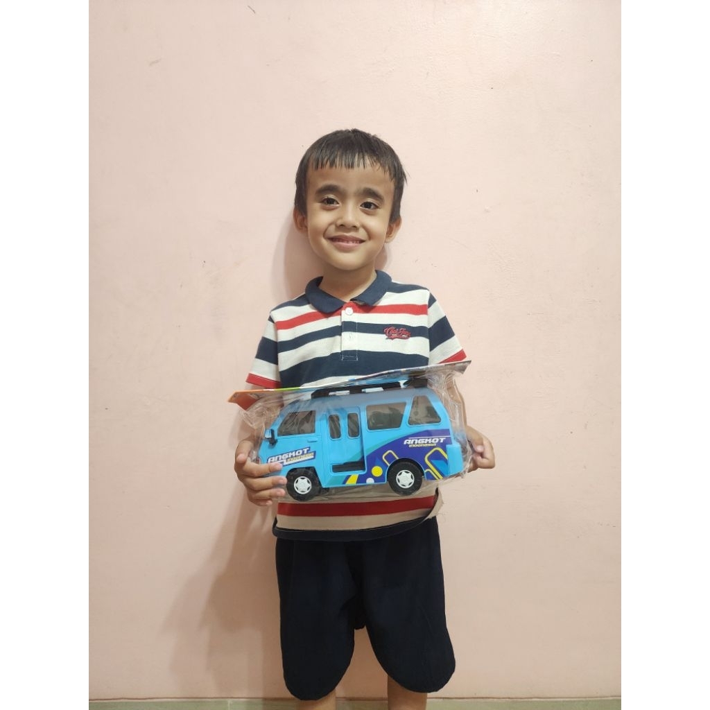 Mainan Mobil Angkot Jaklingko Bumpgo Bisa Berjalan dan Suara - Diecast Replika Miniatur Mobil Angkot