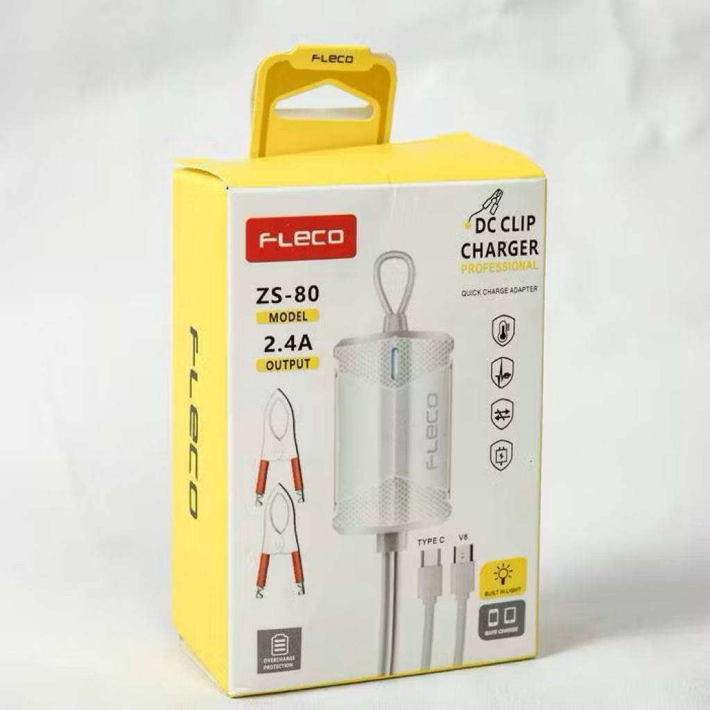 Charger DC HP ke Aki universal Cas Hp Dari Aki FLECO ZS 80