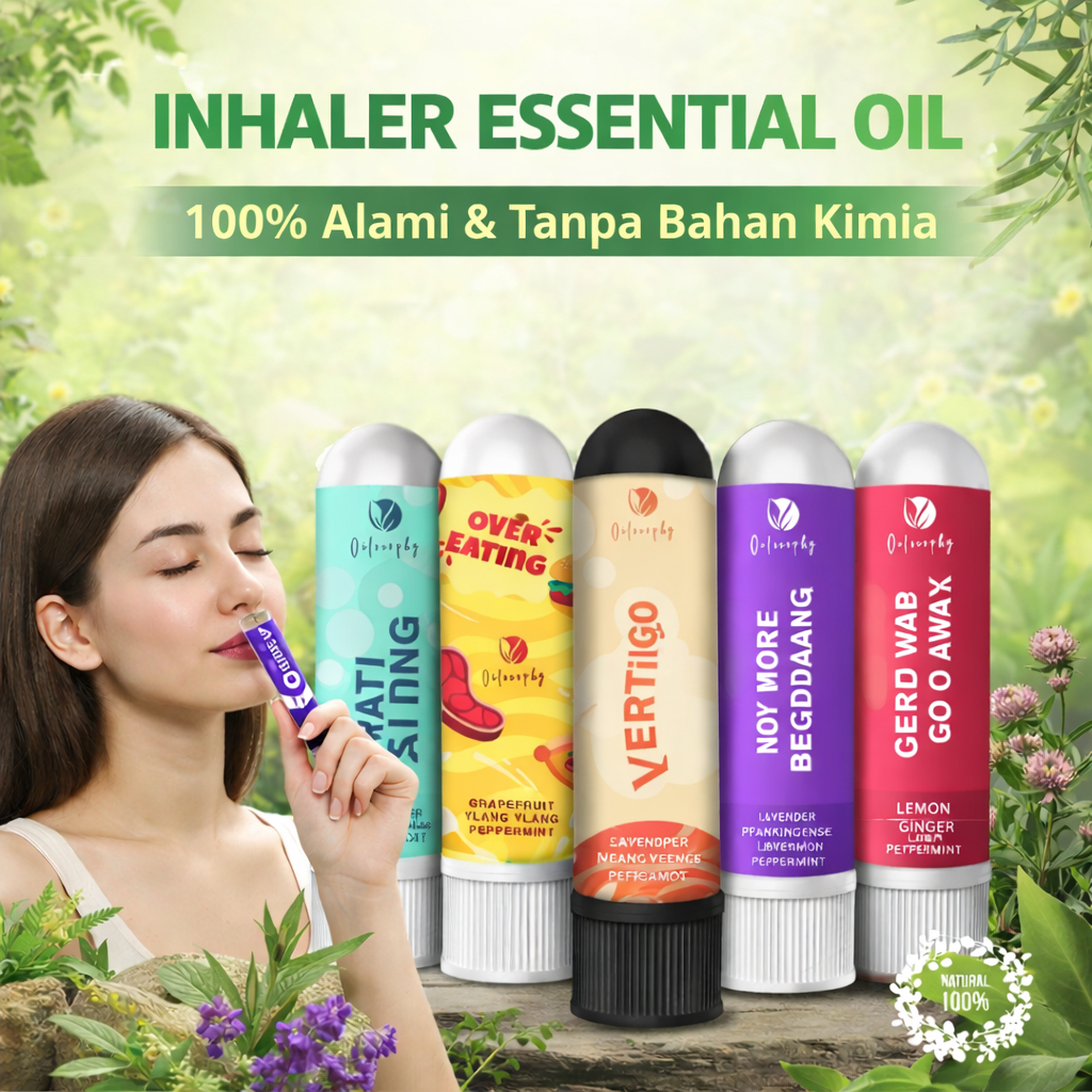 Inhaler Essential Oil Herbal Alami Tanpa Bahan Kimia Oilosophy Diet Nafsu Makan Gerd Asam Lambung Da