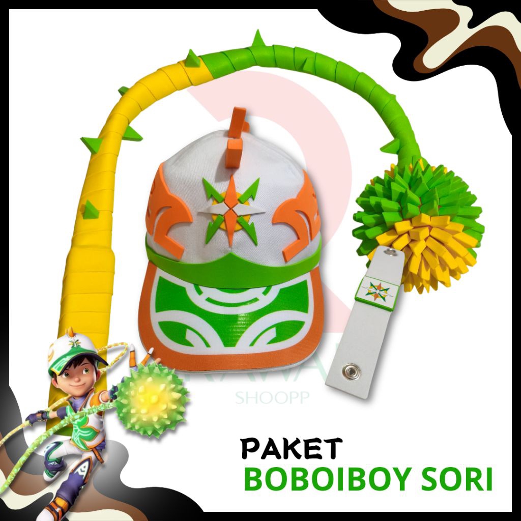PAKET HEMAT TOPI BOBOIBOY SORI DAN SENJATANYA TERBAIK