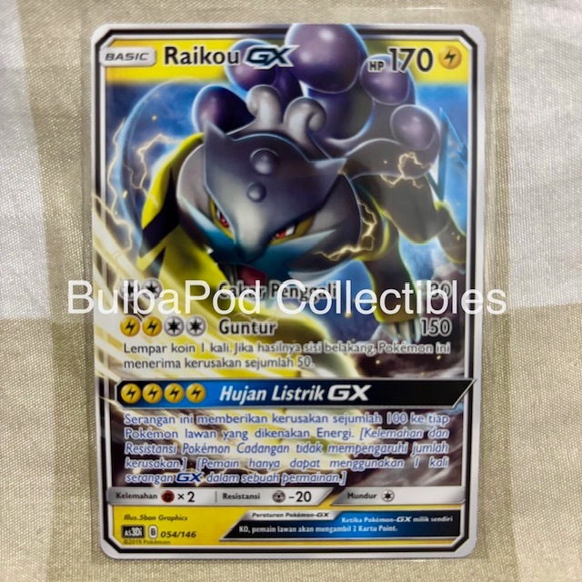 Pokemon TCG Indonesian Raikou GX AS3Di 054/146 GX Starter Deck Bayangan Tersembunyi