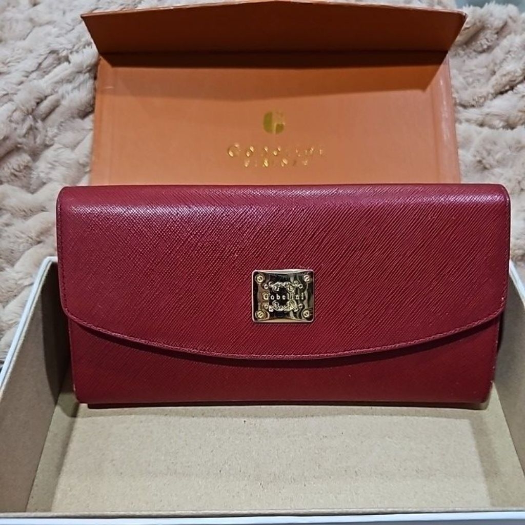 Dompet panjang red Gobelini real leather