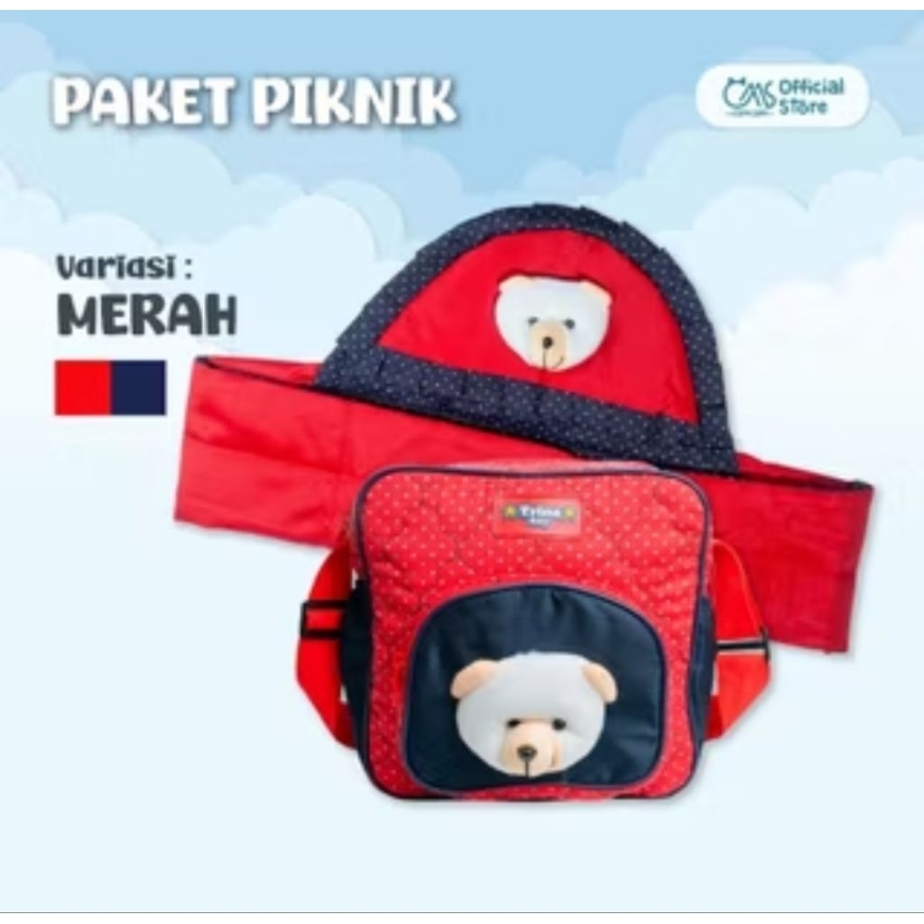 Trina Baby - Paket Bundling Piknik Hemat Tas Travel Get Gendongan Praktis