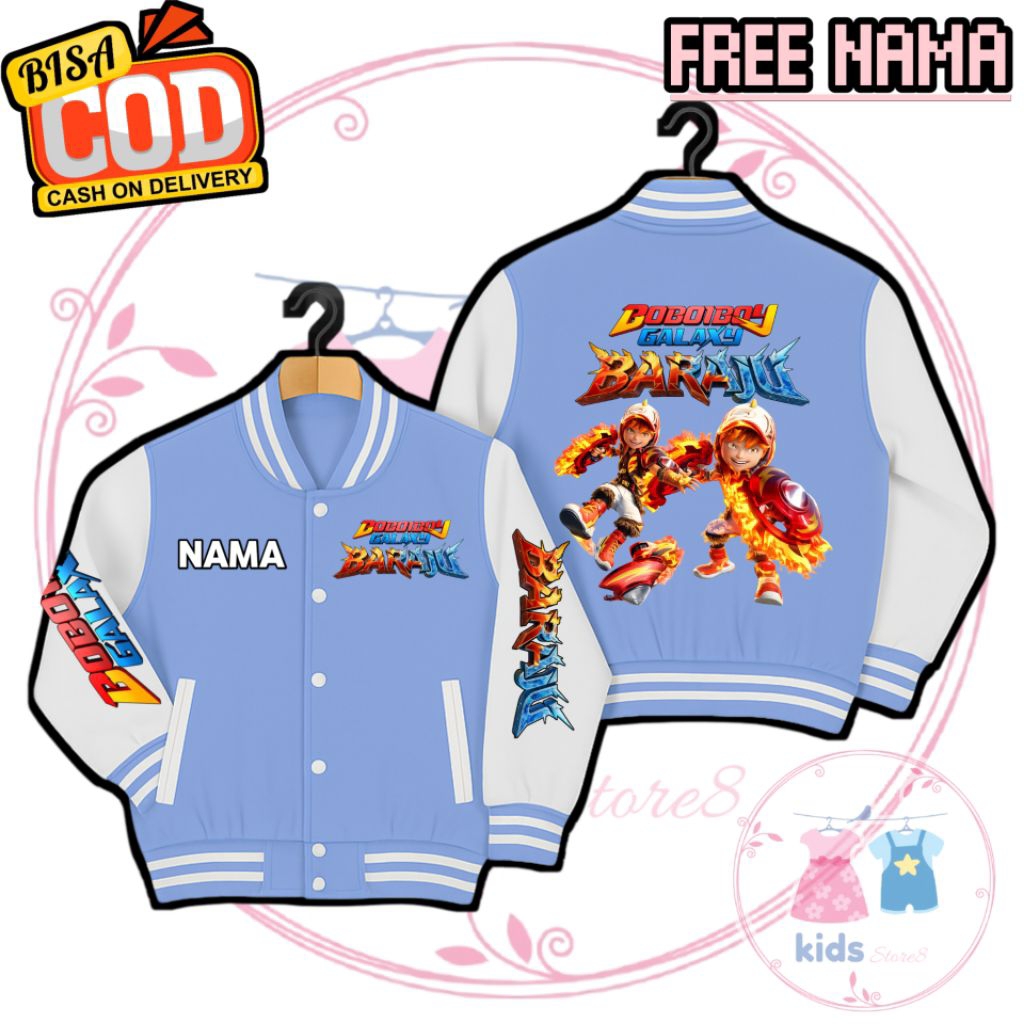 JACKET VARSITY ANAK BOBOIBOY GALAXY BARAJU BOBOIBOY NOVA X BLIZZARD X SOPAN JACKET SWEATER HOODIE AN