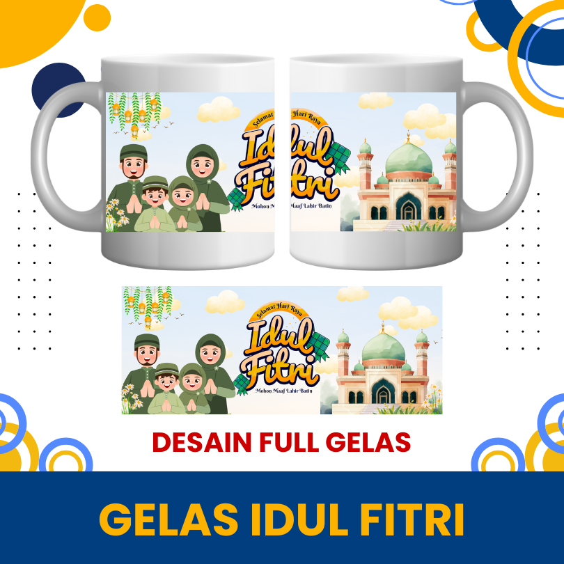 READY MUG IDUL FITRI | MUG LEBARAN IDUL FITRI HADIAH KADO / HAMPERS MUG KERAMIK GELAS CUSTOM RAMADHA