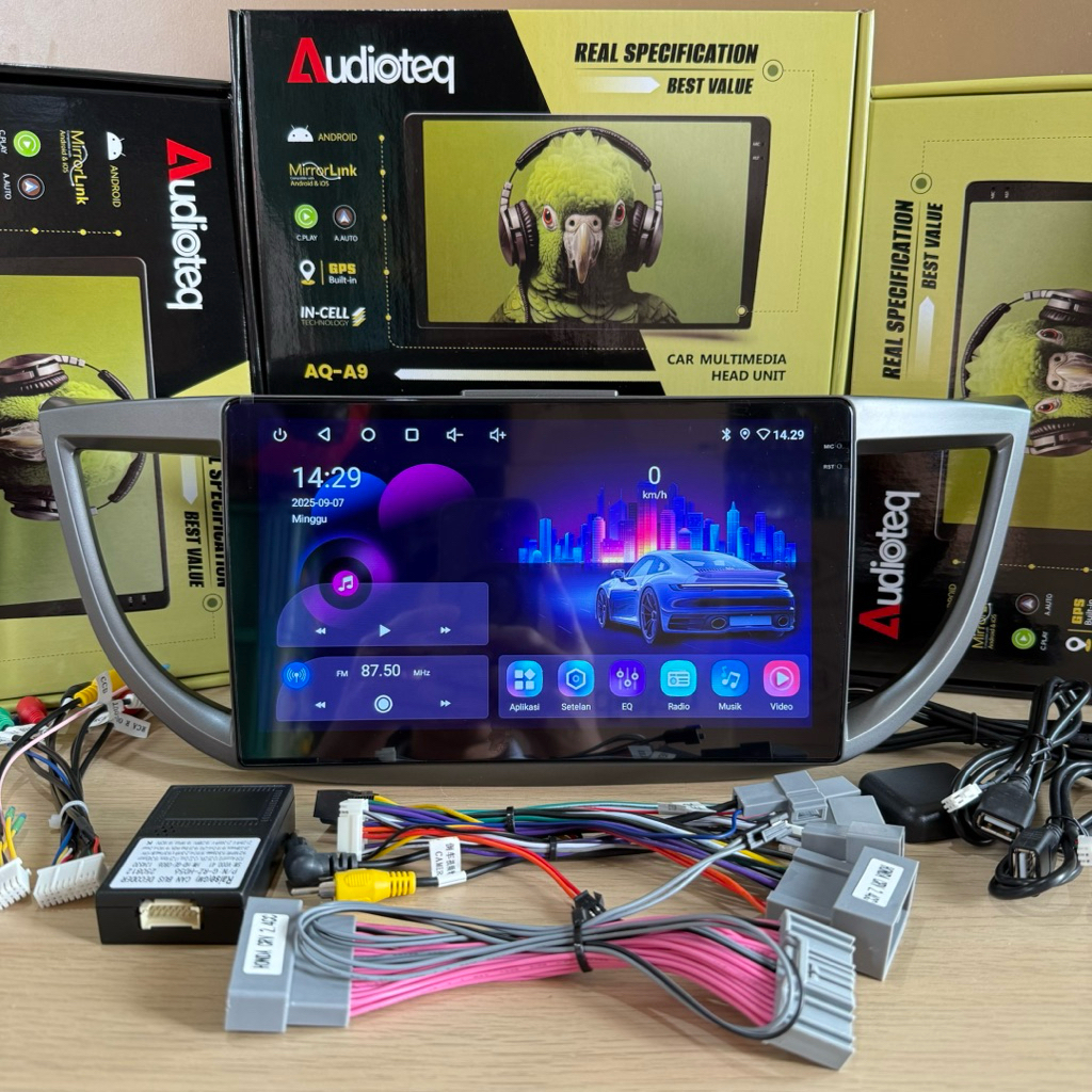 HEAD UNIT ANDROID CRV GEN4 RAM 4/64 GB ANDROID 10 INCH AUDIOTEQ 4/64 GB HONDA CRV GEN4 2013 - 2016