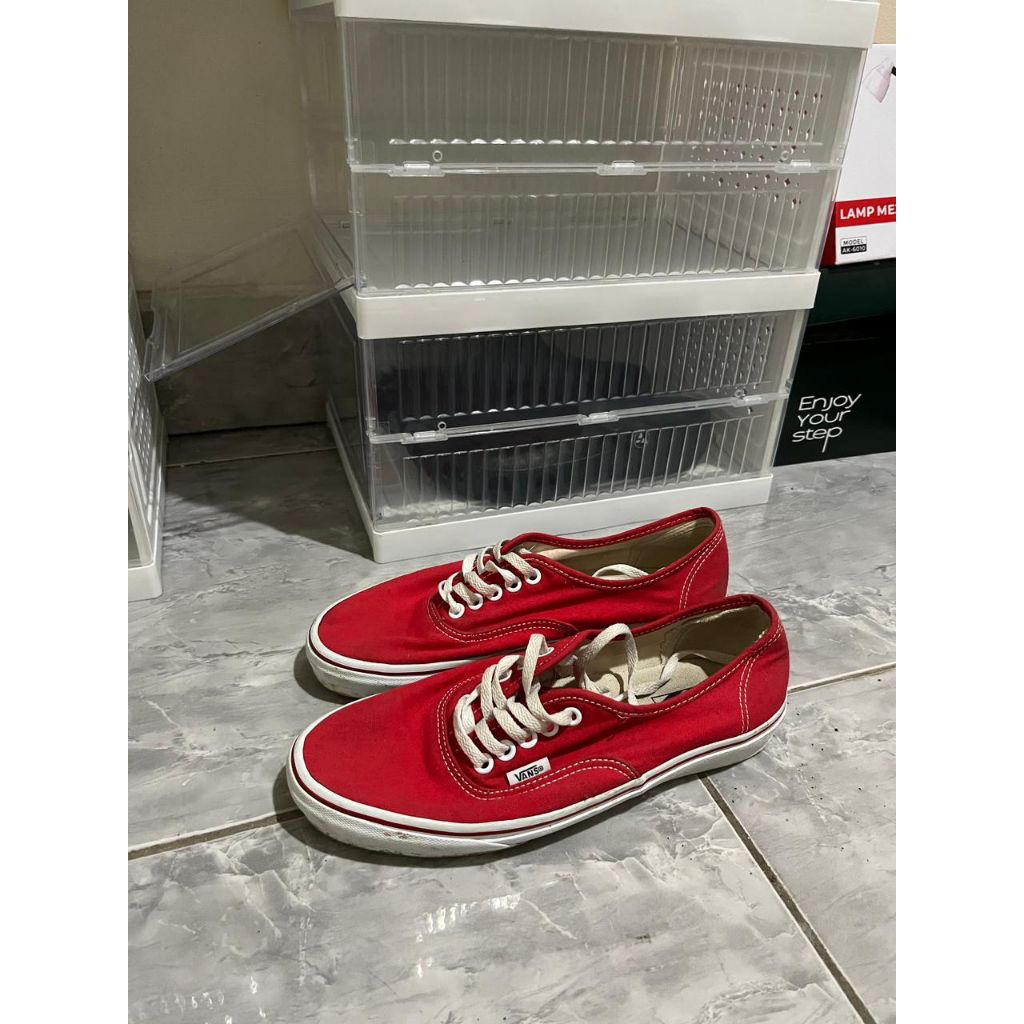 Jual sepatu vans authentic  red chili | Shoppe Indonesia