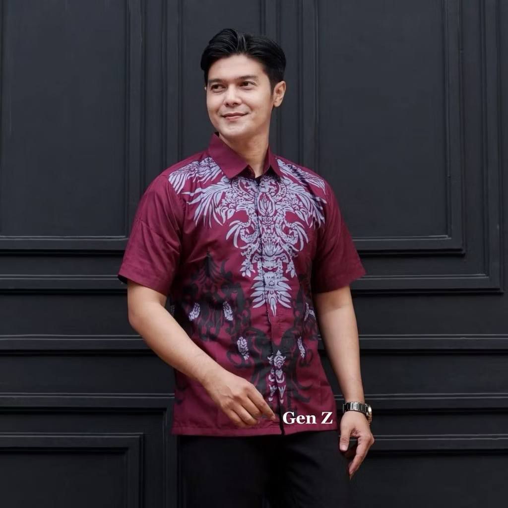 Batik Seragam Nikahan Pria Cowok MARON Premium